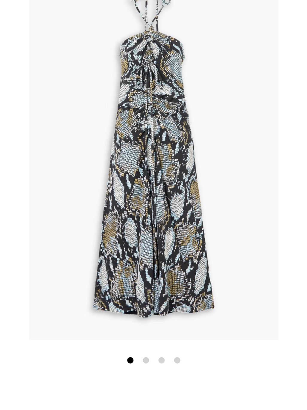 Proenza Schouler Snake-Print Halterneck Midi Dress